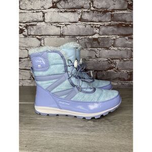 Disney X Sorel Z52113 Blue Whitney Short Frozen 2 Elsa Snow Boot Girls 5 US/37EU